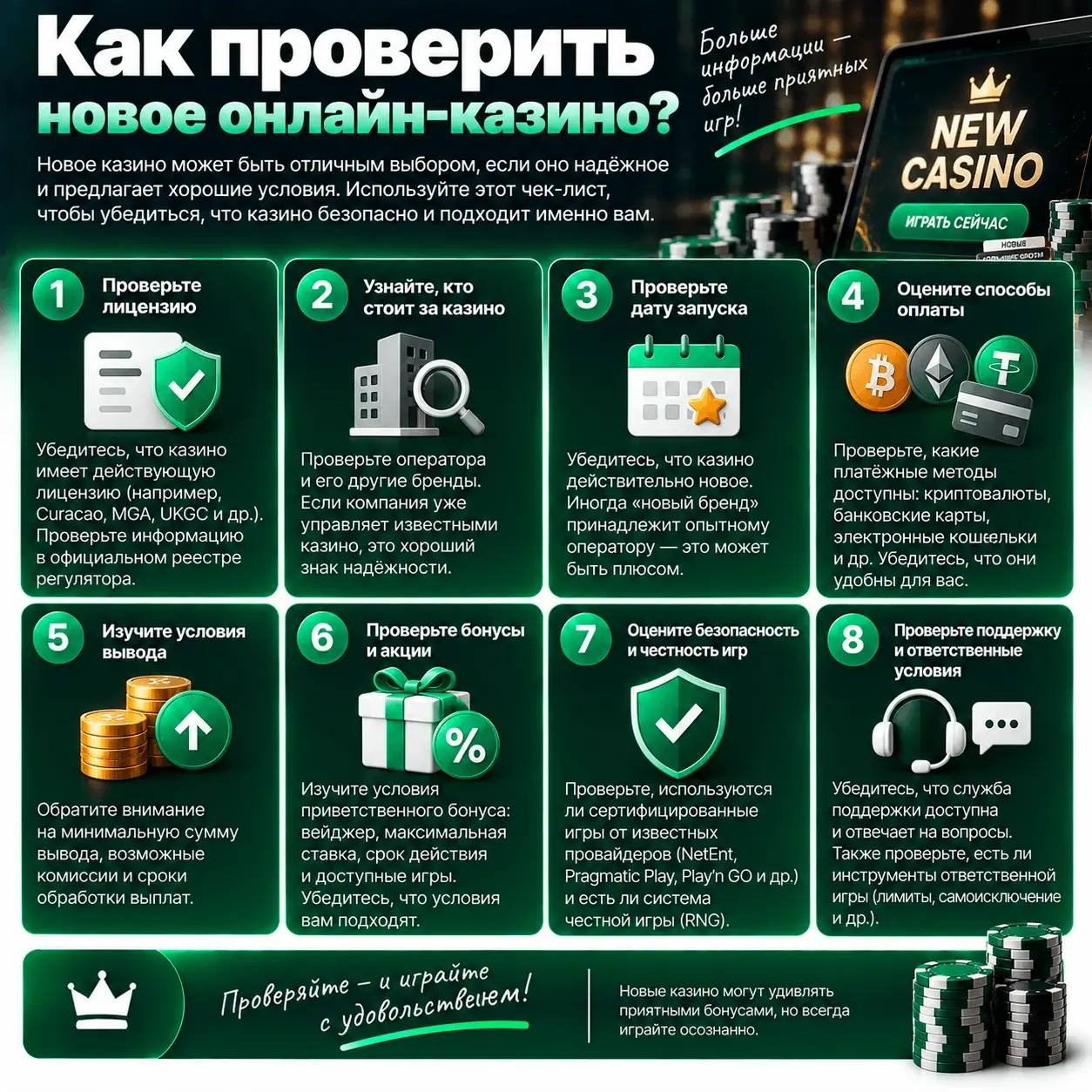 Как проверить новое онлайн-казино?