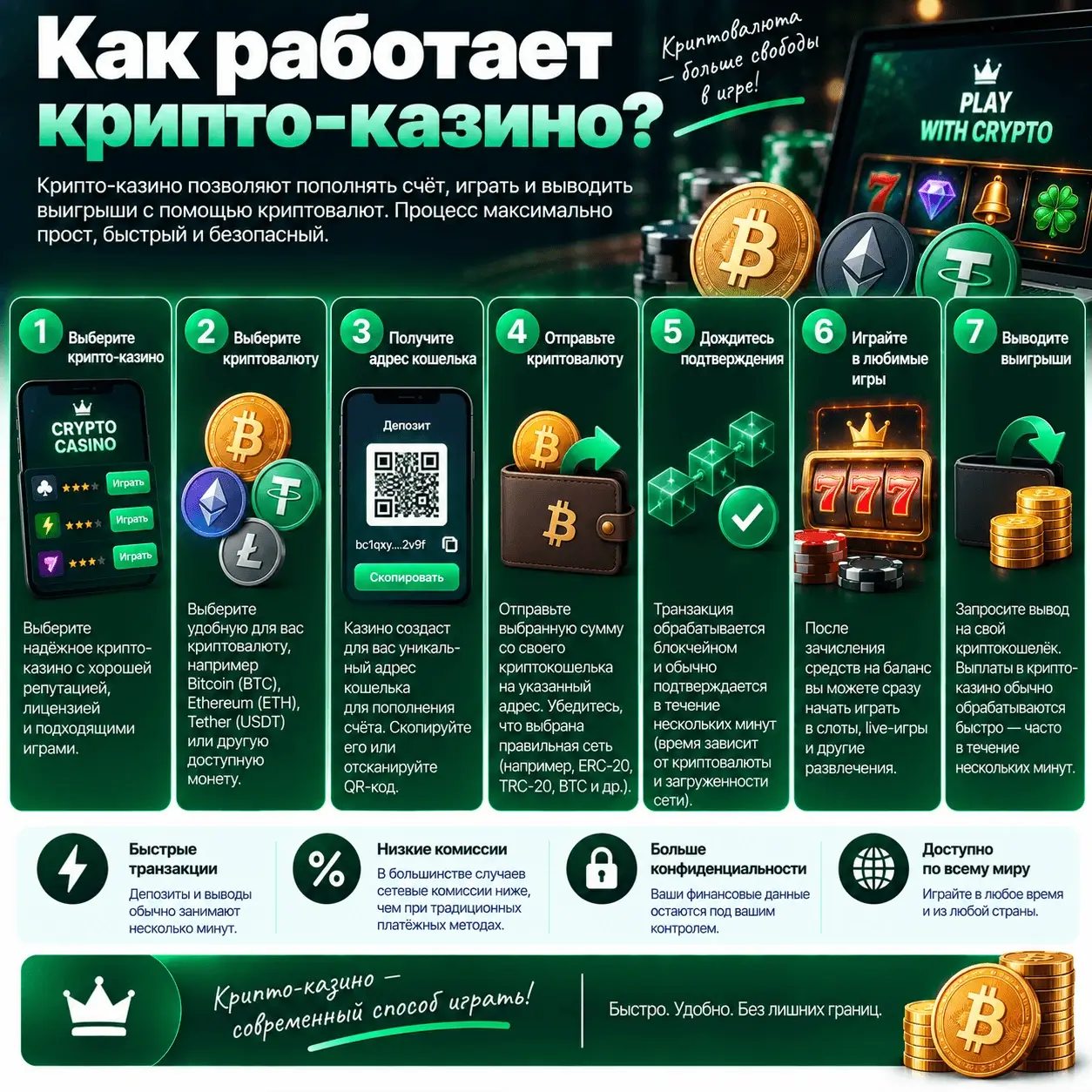 Как работает крипто-казино?